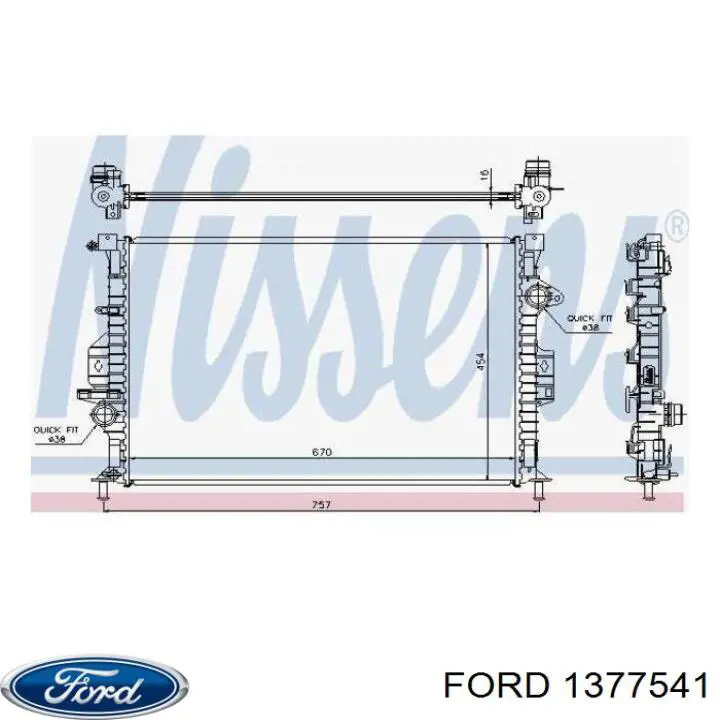 1377541 Ford radiador