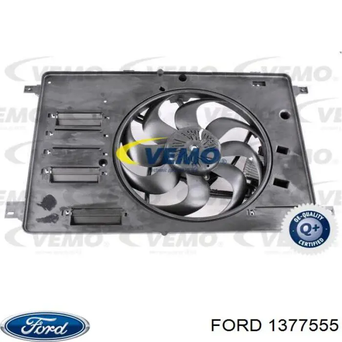 1377555 Ford difusor de radiador, ventilador de refrigeración, condensador del aire acondicionado, completo con motor y rodete