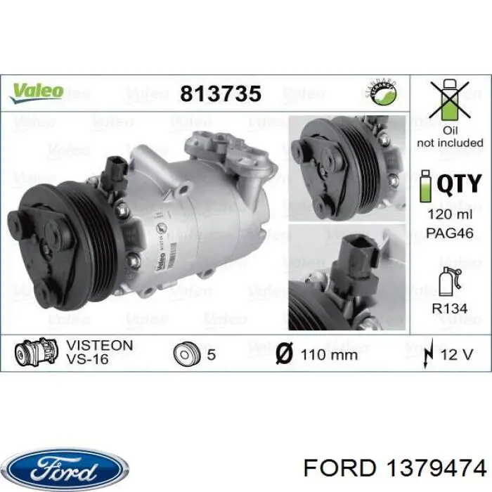 1379474 Ford compresor de aire acondicionado