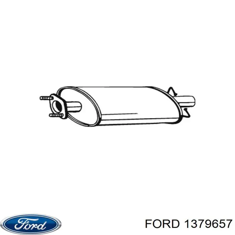 1749795 Ford silenciador del medio