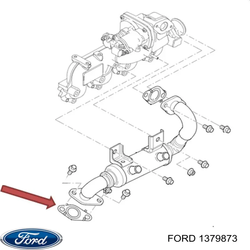 1379873 Ford junta egr para sistema de recirculacion de gas