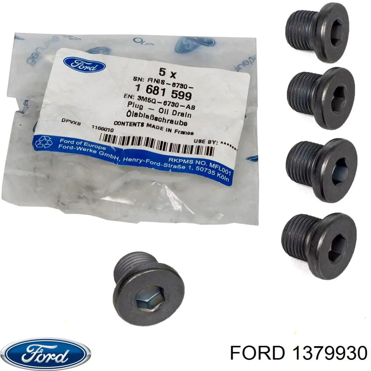 Abrazadera de fijación de los tubos de retorno de los inyectores Ford 1379930