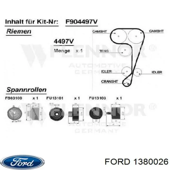 Kit distribución Ford 1380026