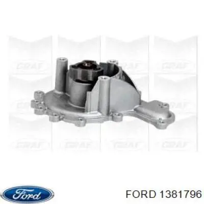 Motor de agua, completo con caja Ford 1381796