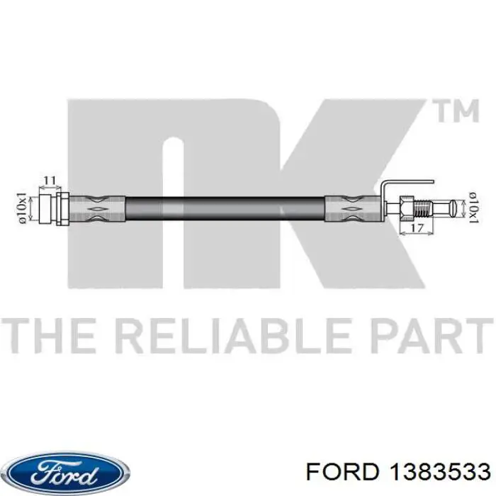 5350915 Ford Tubo de frenos delantero