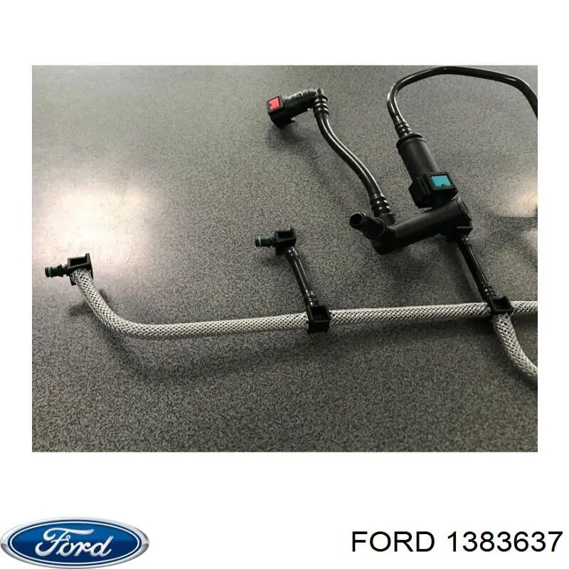 1383637 Ford tubo de combustible atras de las boquillas