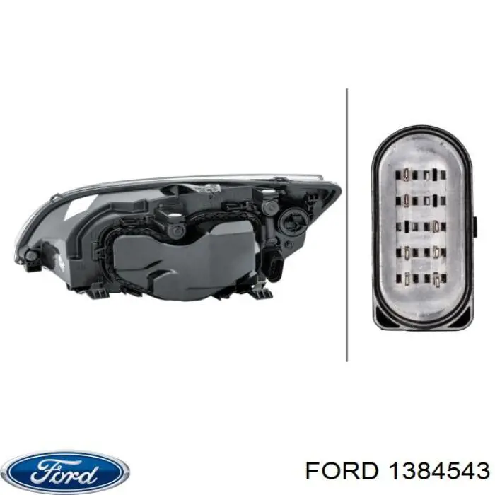 1384543 Ford faro derecho