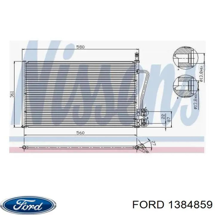 1384859 Ford condensador aire acondicionado