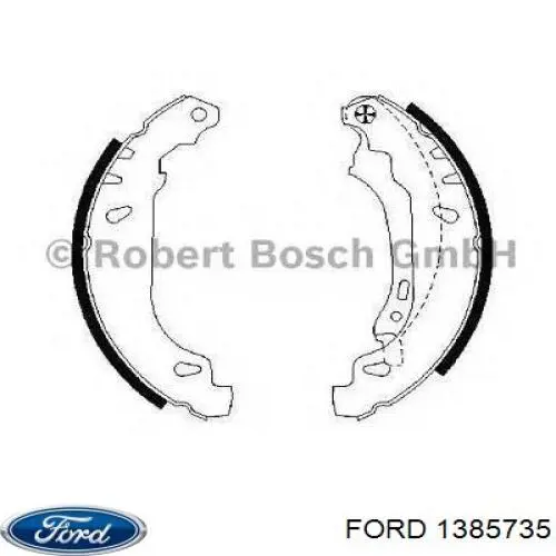 Zapatas de freno traseras Ford 1385735