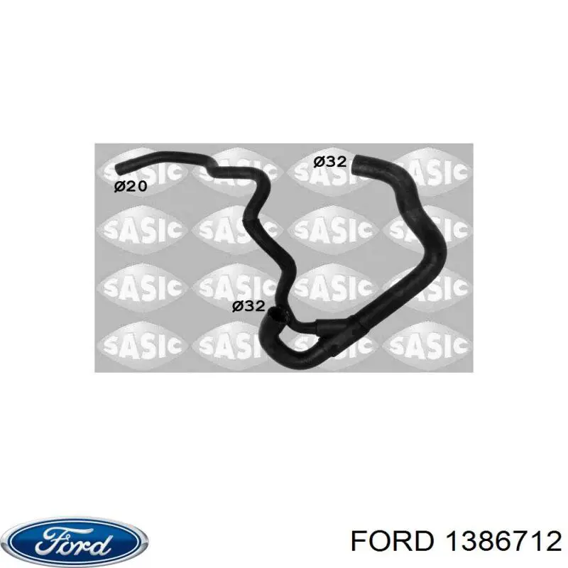 Manguera inferior del radiador 1386712 Ford