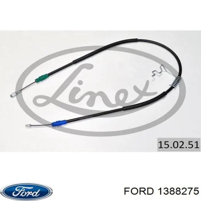1388275 Ford cable de freno de mano trasero derecho