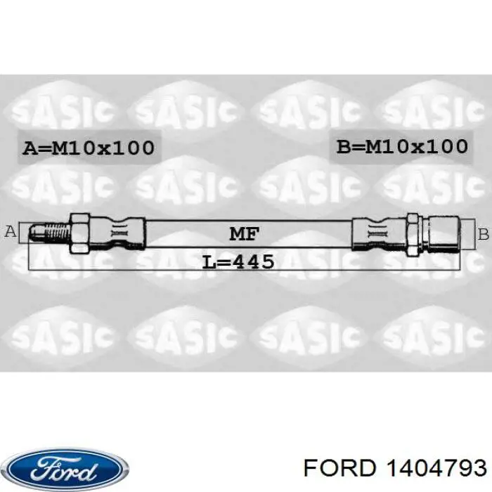 1355687 Ford latiguillo de freno trasero