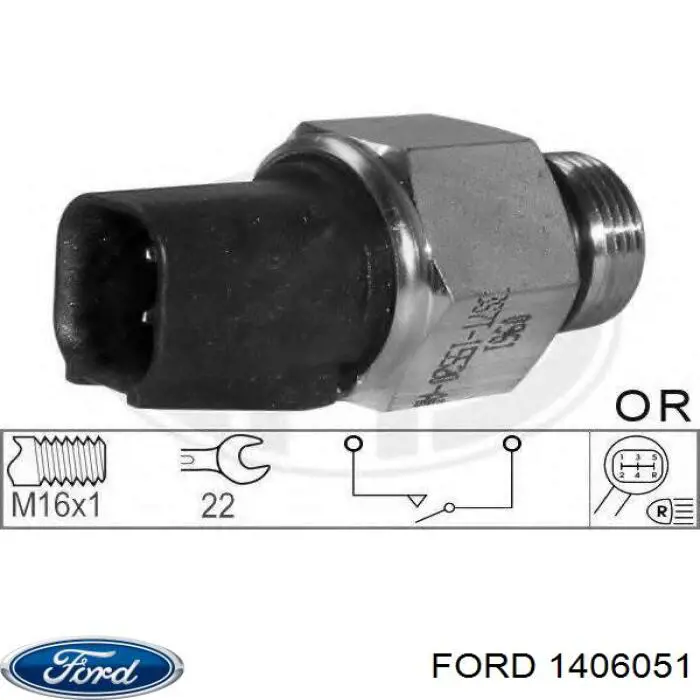 1406051 Ford sensor de marcha atrás