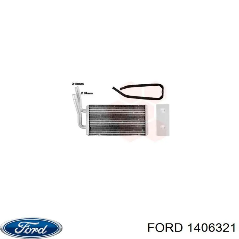 1406321 Ford Radiador interior