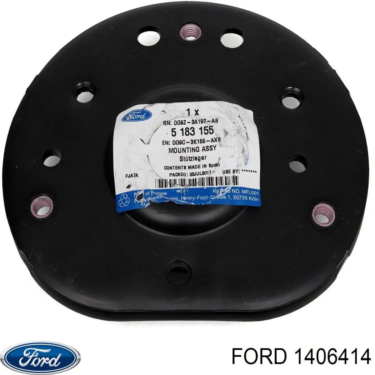 1406414 Ford soporte amortiguador delantero