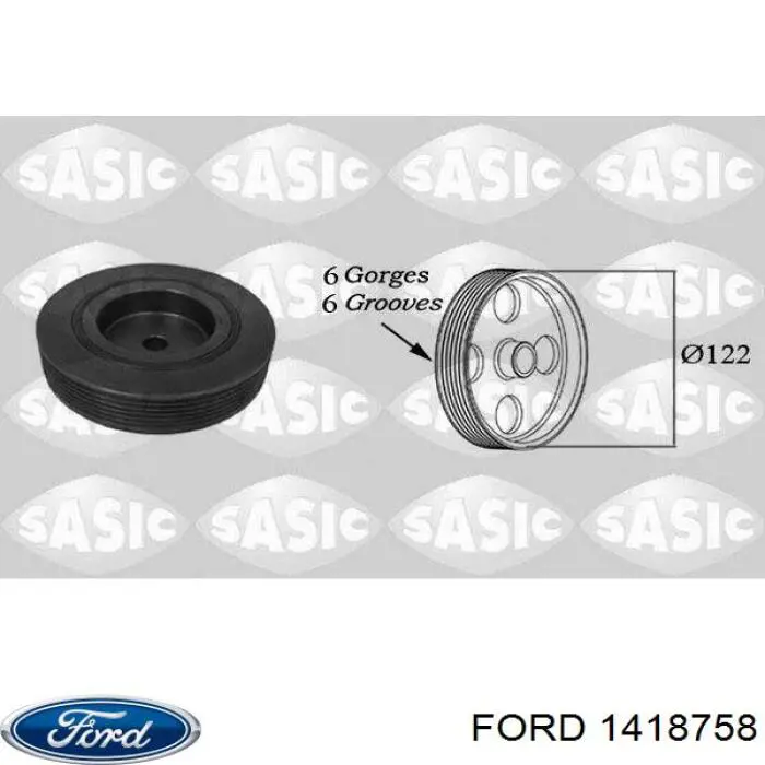 1418758 Ford amortiguador trasero