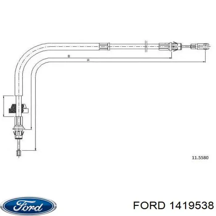 1419538 Ford cable de freno de mano delantero