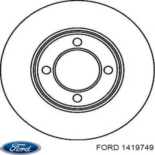 1419749 Ford freno de disco delantero