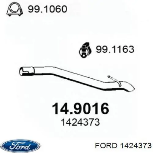 Silenciador trasero Ford 1424373 precio, desde 33,76 EUR