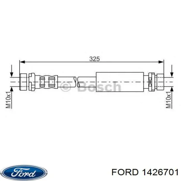 1426701 Ford tubo flexible de frenos trasero