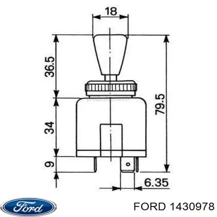 1430978 Ford junta de puerta trasera izquierda (en puerta)
