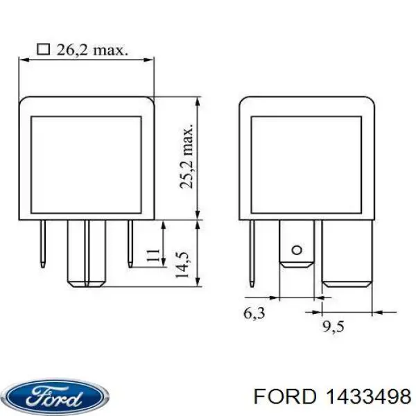 Relé eléctrico multifuncional Ford 1433498 precio, desde 23,22 EUR