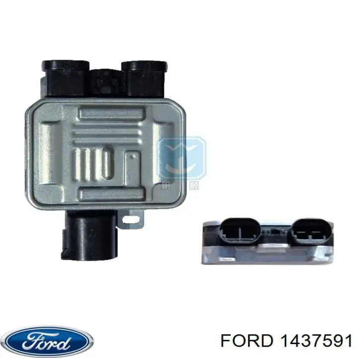 1437591 Ford difusor de radiador, ventilador de refrigeración, condensador del aire acondicionado, completo con motor y rodete