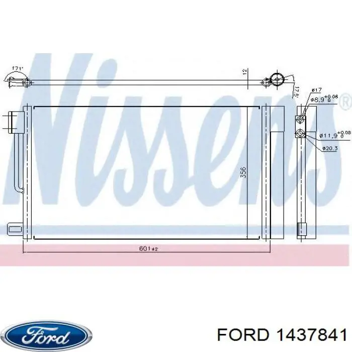 1437841 Ford silenciador posterior