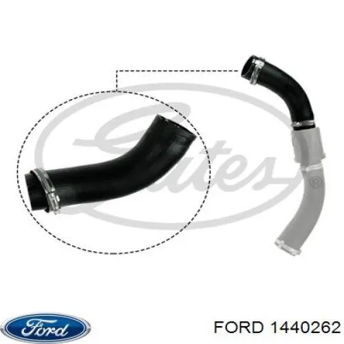 1440262 Ford tubo flexible de aire de sobrealimentación derecho