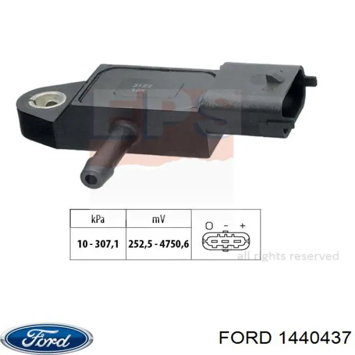 1440437 Ford sensor de presion gases de escape