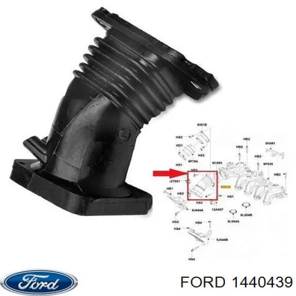 Comprar 1440439 Ford Tubo de admisión del cuerpo de mariposa