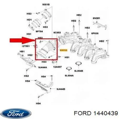 Tubo de admisión del cuerpo de mariposa 1440439 Ford