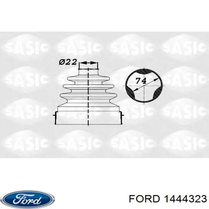 1444323 Ford fuelle, árbol de transmisión delantero interior