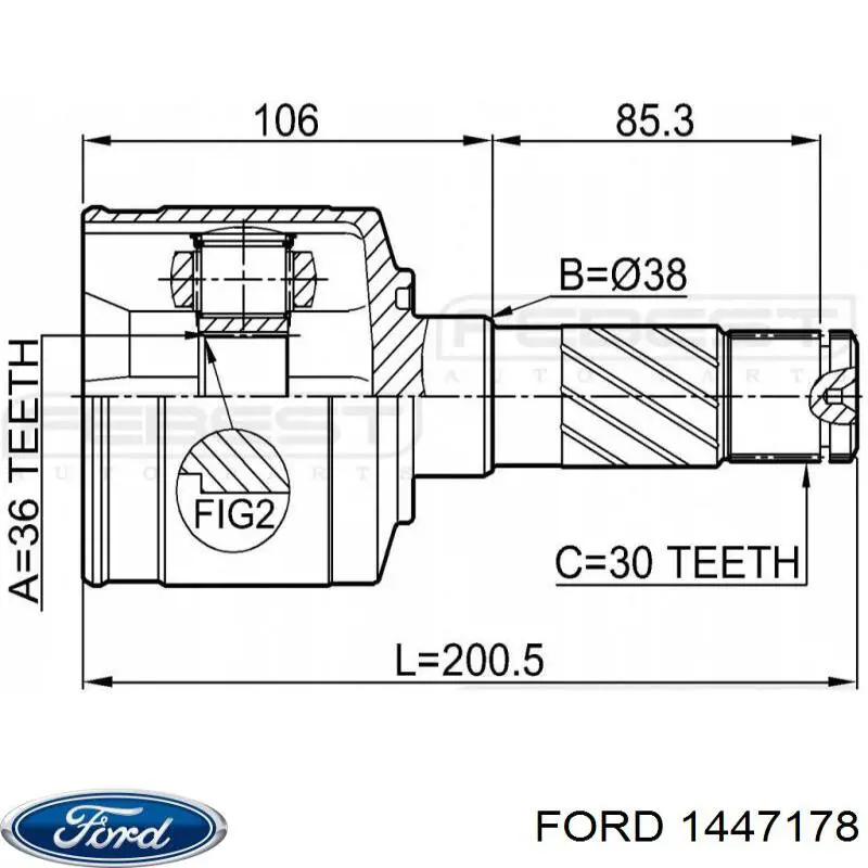 Comprar 1447178 Ford Semieje delantero derecho