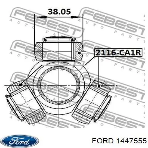 1447555 Ford junta homocinética interior delantera izquierda