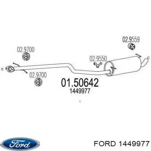 Silenciador central Ford 1449977 precio, desde 90,31 EUR