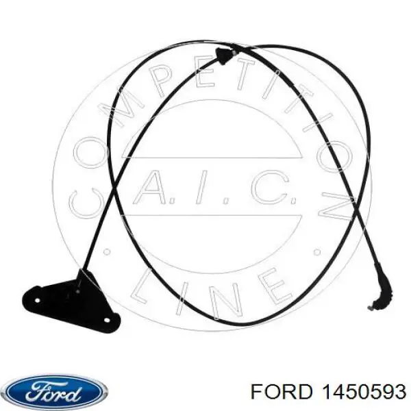 1450593 Ford cable de apertura de capó del motor