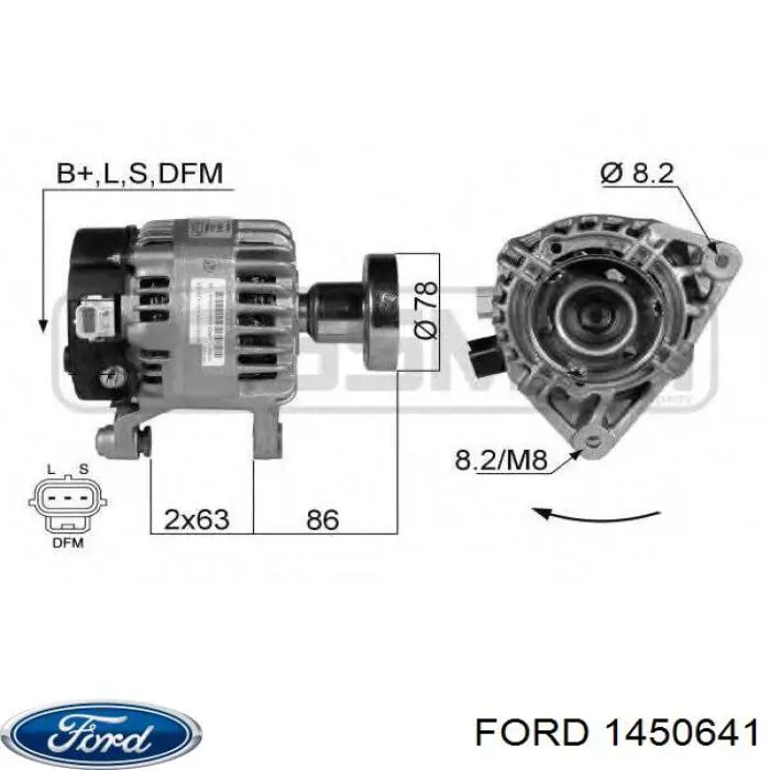 1450641 Ford alternador
