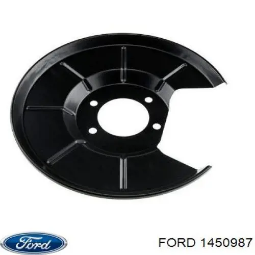 1450987 Ford chapa protectora contra salpicaduras, disco de freno trasero derecho