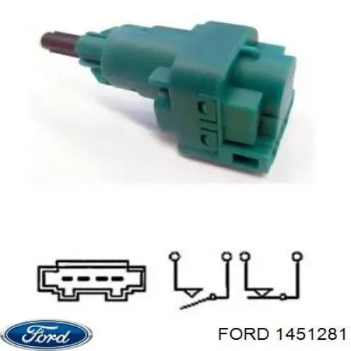 Interruptor de luz de freno 1451281 Ford