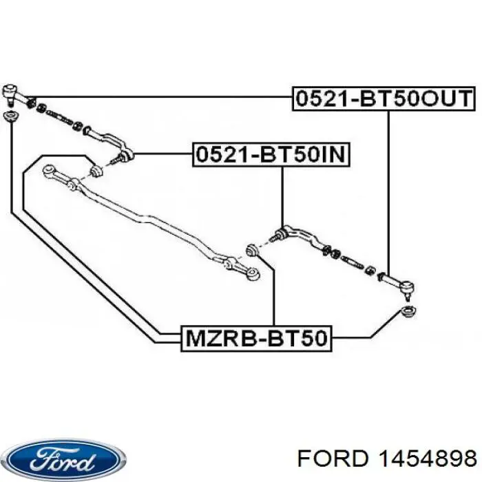 Rótula de barra de acoplamiento Ford 1454898 precio, desde 16,37 EUR