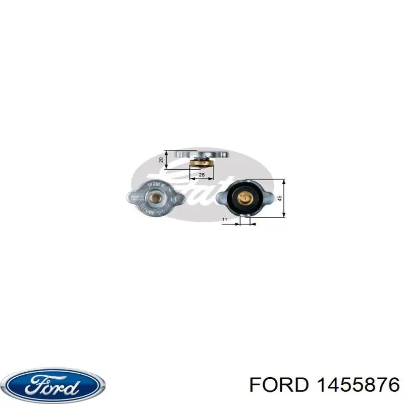1455876 Ford tapa radiador