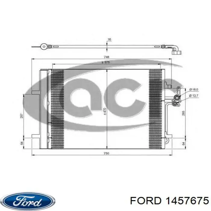 1457675 Ford condensador aire acondicionado