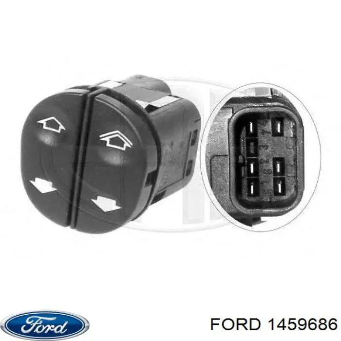 1459686 Ford botón de encendido, motor eléctrico, elevalunas, puerta delantera izquierda