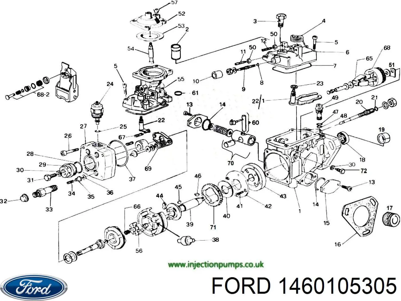 1460105305 Ford junta, bomba de alta presión