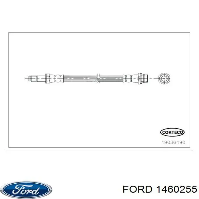 1460255 Ford latiguillo de freno delantero