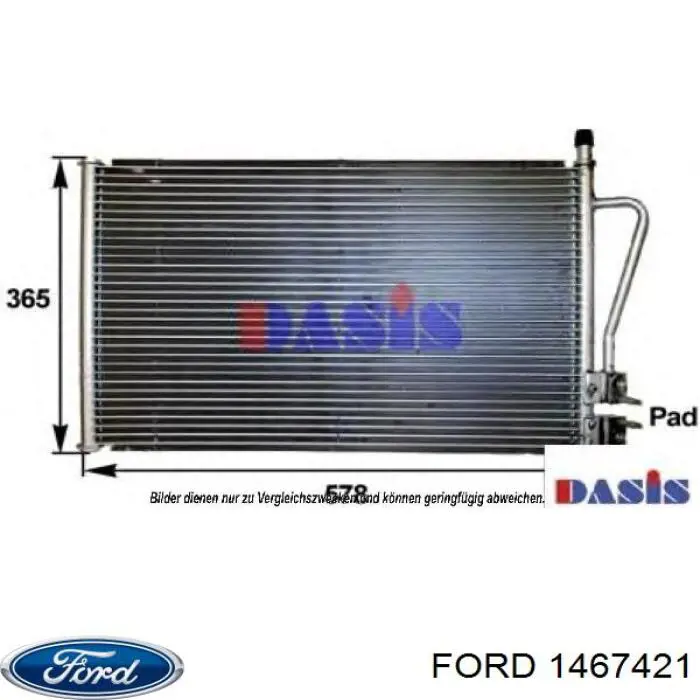 1467421 Ford condensador aire acondicionado
