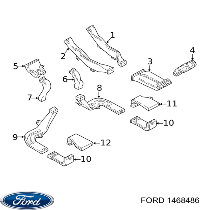 98AG5A772BB Ford estabilizador trasero