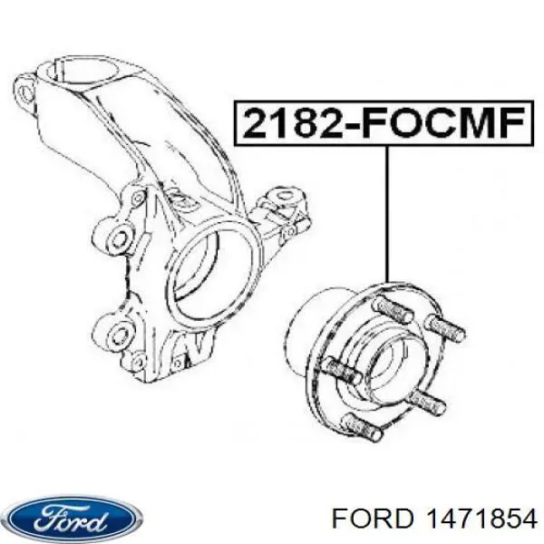 Buje de rueda delantero 1471854 Ford