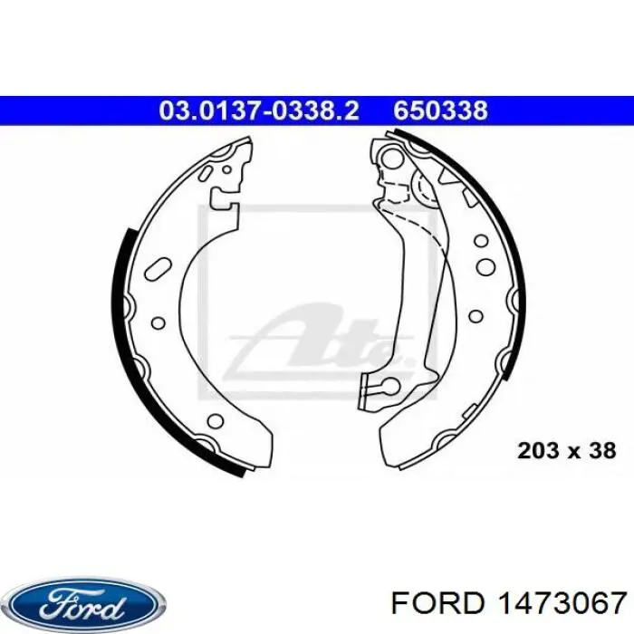 1473067 Ford zapatas de frenos de tambor traseras